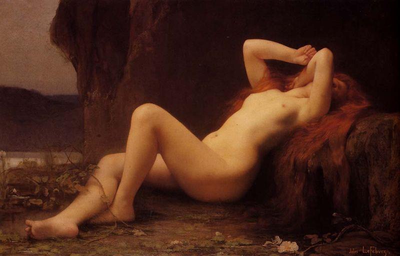 Jules Joseph Lefebvre Mary Magdalene In The Cave oil painting image
